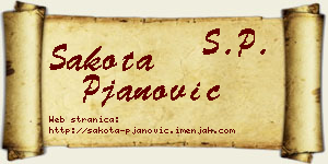 Šakota Pjanović vizit kartica